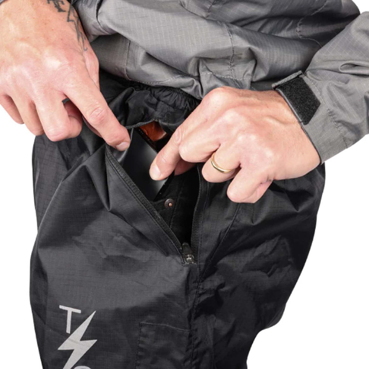 Thrashin Supply Black Mission Waterproof Rain Pants