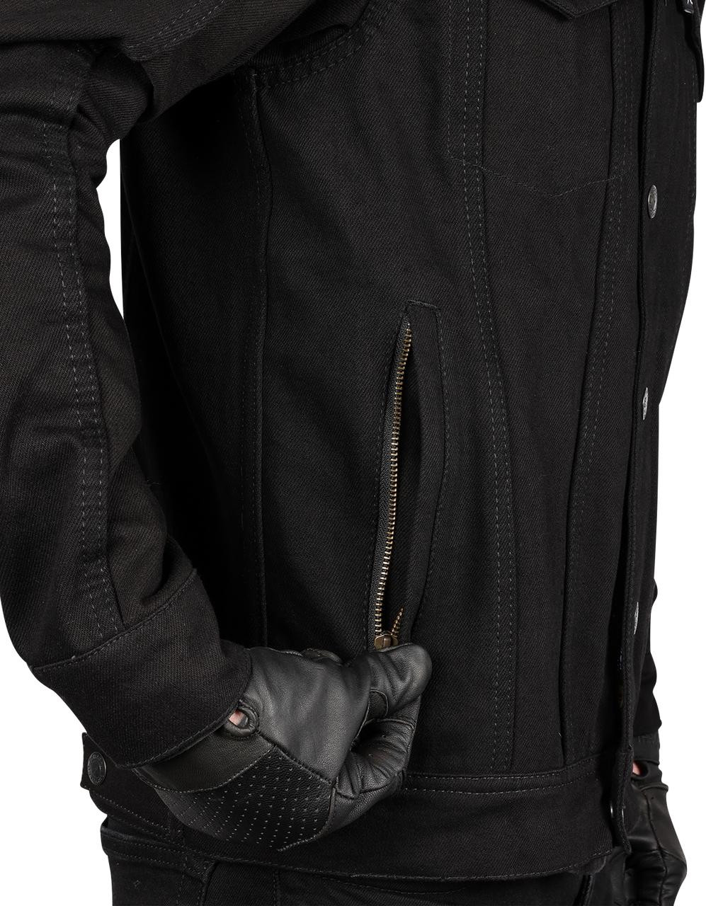Thrashin Supply Co. - Highway v2 Denim Riding Jacket -Black