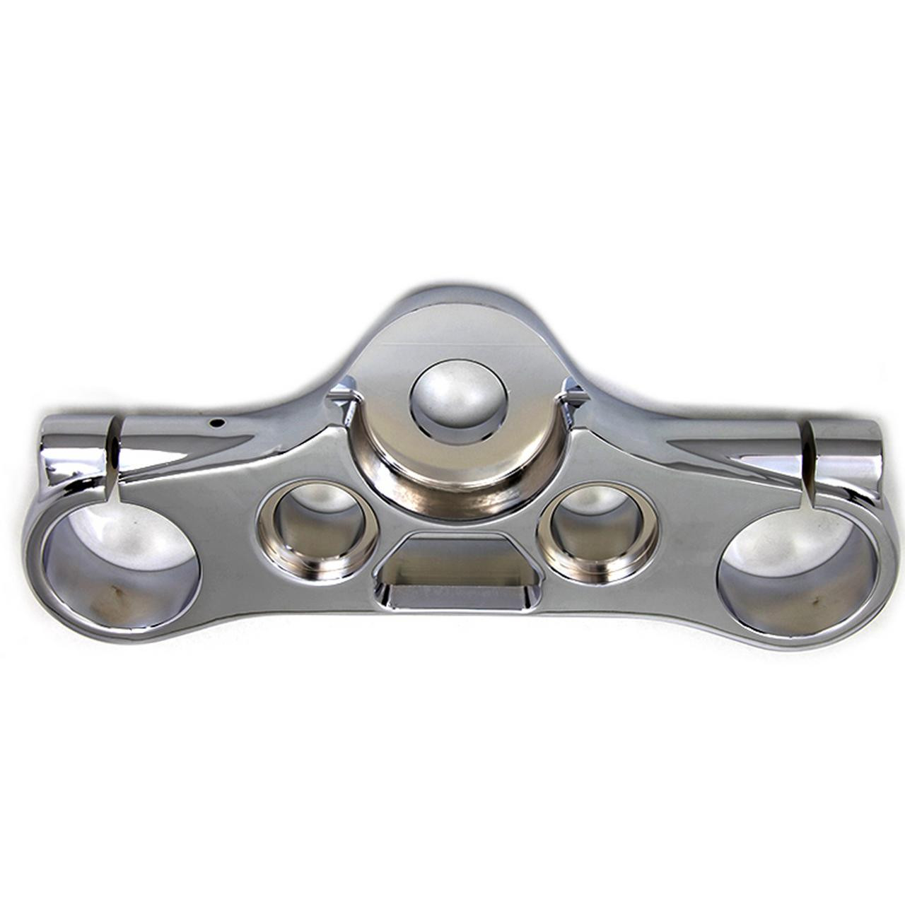 V Twin Chrome Top Triple Tree fits 49mm Fork Tubes on '08 '17 Dyna