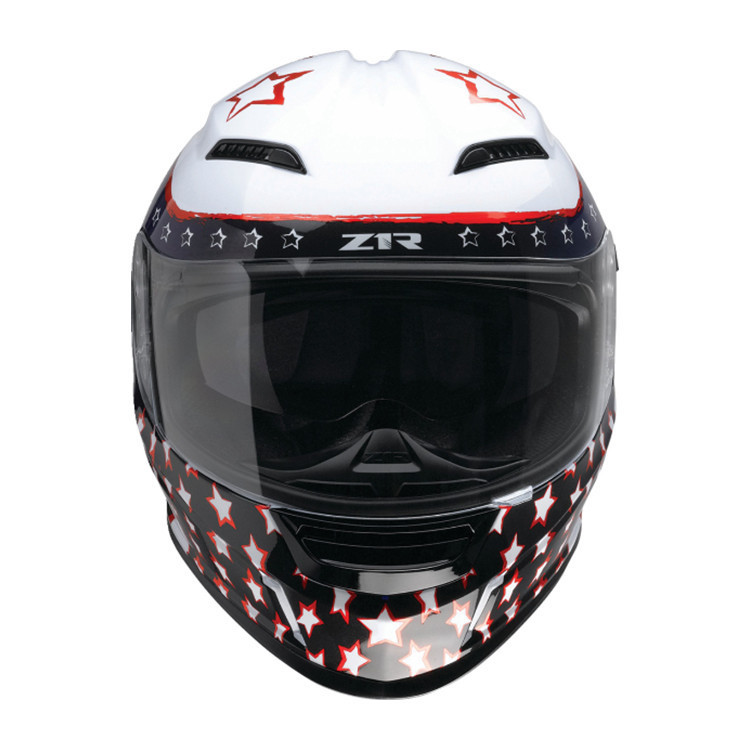 Z1R Jackal Patriot Full Face Helmet Red White Blue