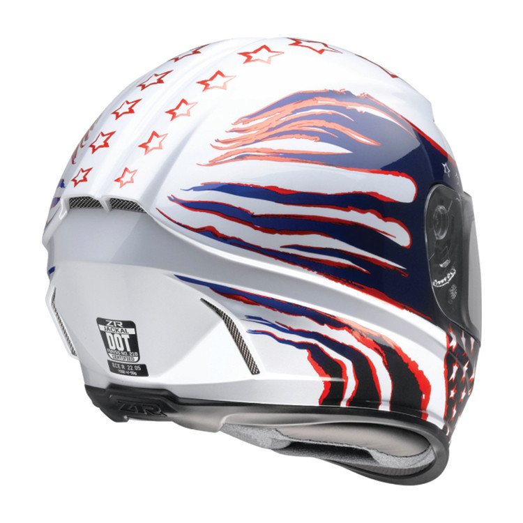 Z1R Jackal Patriot Full Face Helmet Red White Blue