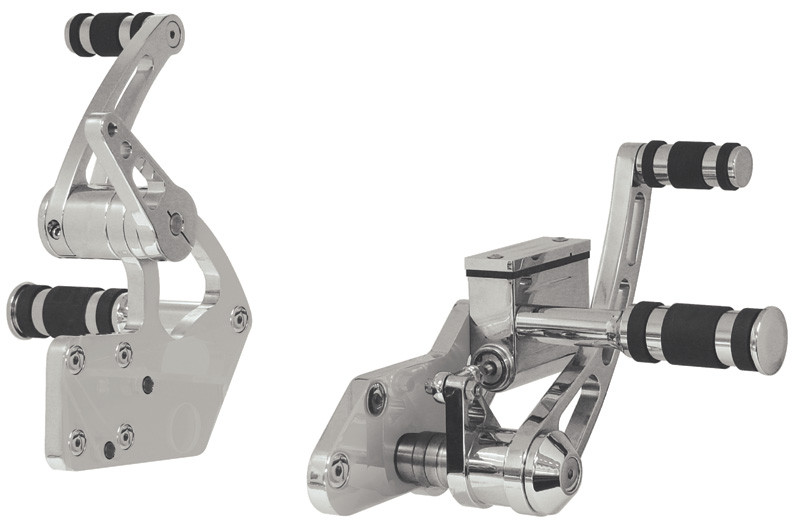 Mid-USA - 45889 - V-Factor Billet Forward Control Kit - Chrome