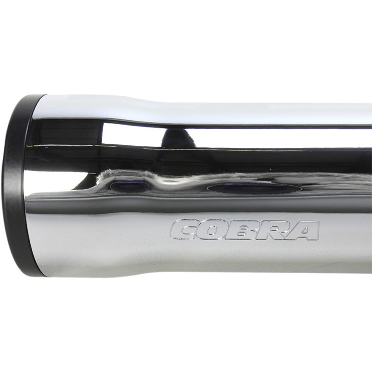 Cobra 3 Slip On Mufflers W Race Pro Tips fits 05 17 Softail Models