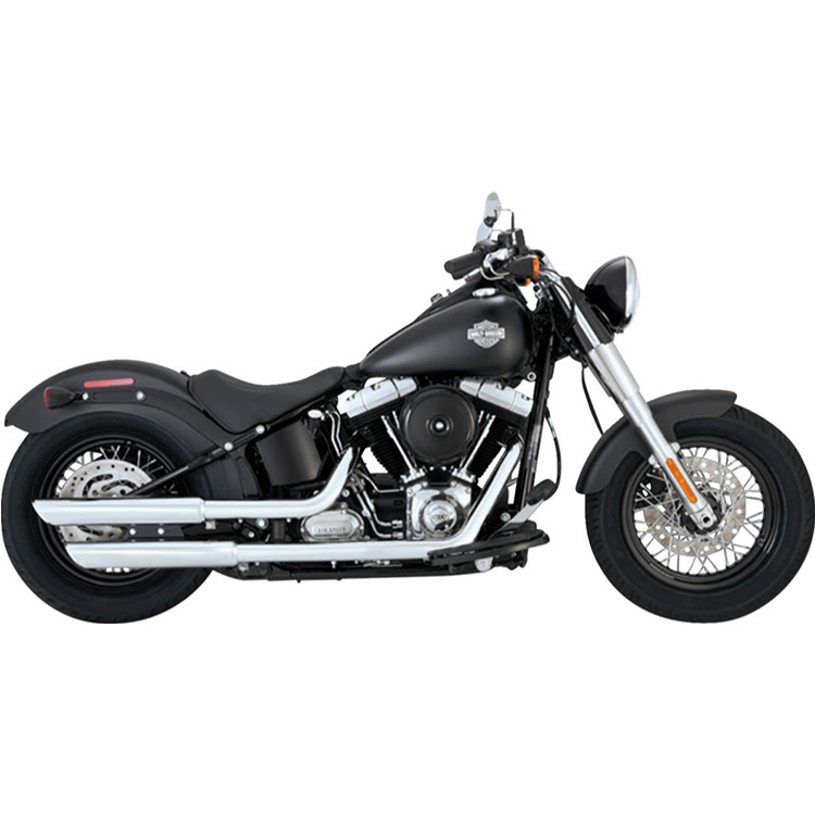 Vance Hines 3 Round Twin Slash Slip On Mufflers fits 07 17 Softail