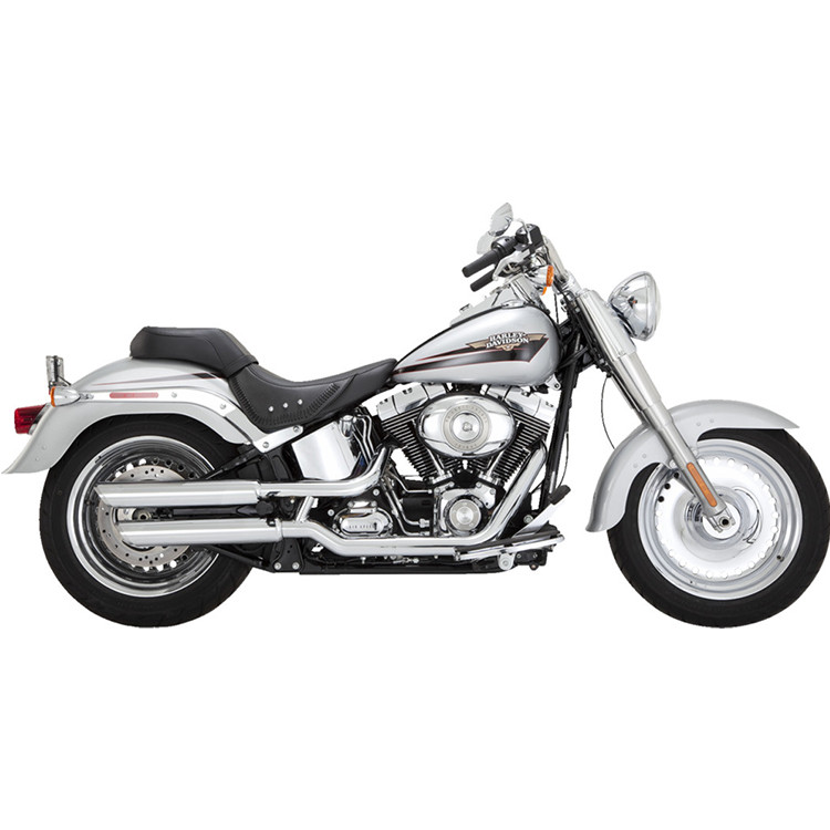 Vance Hines 3 Round Twin Slash Slip On Mufflers fits 07 17 Softail