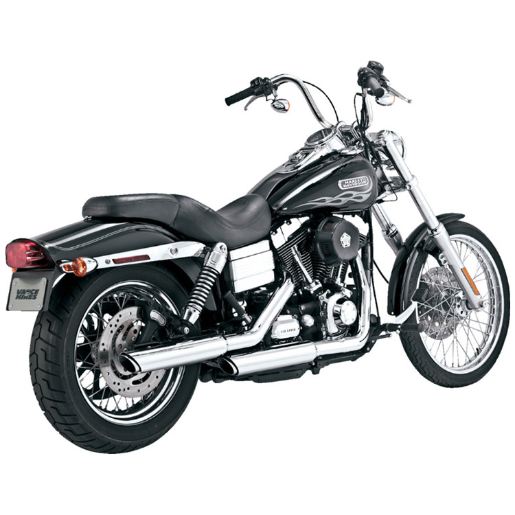 Vance Hines 3 Twin Slash Slip On Muffler fits 91 17 Dyna Models Chrome