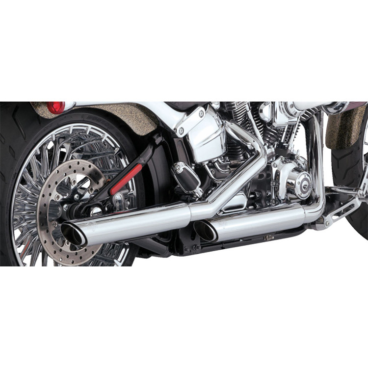Vance Hines 3 Twin Slash Slip On Muffler fits 10 17 Softail Models