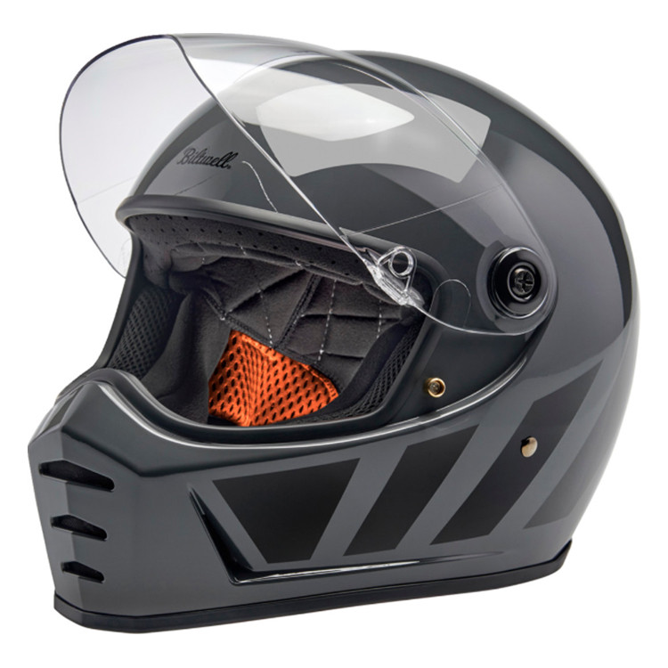 Biltwell Lane Splitter LX-B4FMインカム付 Biltwell Lane Splitter ECE 22.06 Helmet Storm Gray Inertia