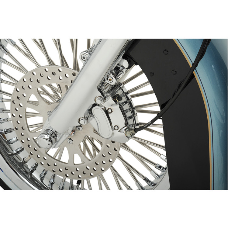 Drag Specialties - Chrome 4-Piston Left Brake Caliper fits '00-'07