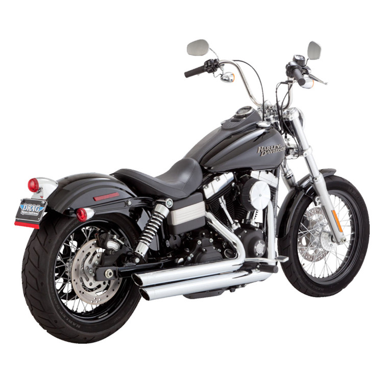 中古 VANS&HINES / DYNA BIG SHOTS STGGD BLK Vance Hines Big Shots Staggered Exhaust System fits 06 09 Dyna