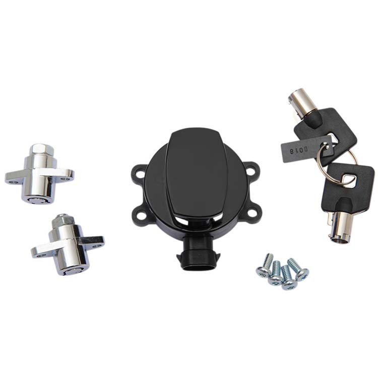Drag Specialties - Side Hinge Ignition Switch with Saddlebag Lock