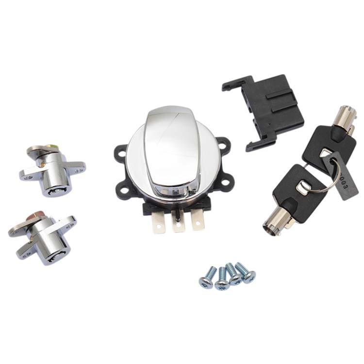 Drag Specialties Side Hinge Ignition Switch with Saddlebag Lock