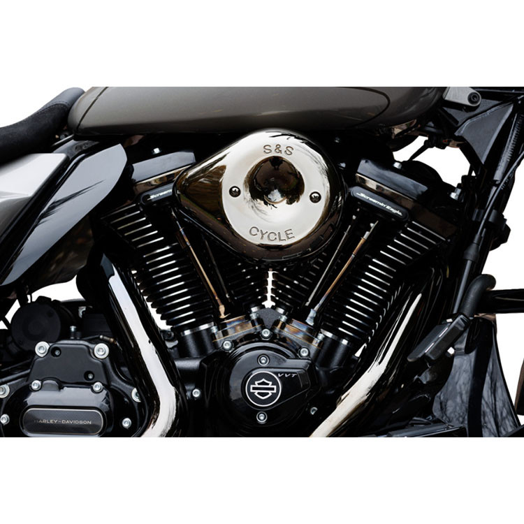 S&S Cycle Stealth Air Cleaner with Lava Chrome Teardrop fits '23