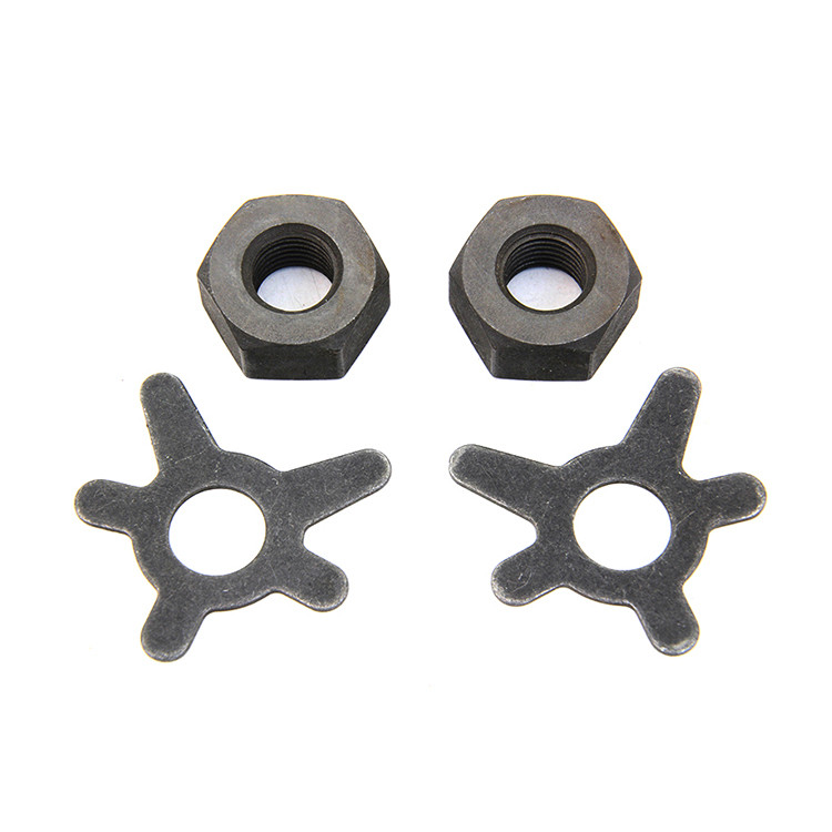 はる Colony 9677-4 Parkerized Brake Shaft Nut and Lock Kit fits '36-'40