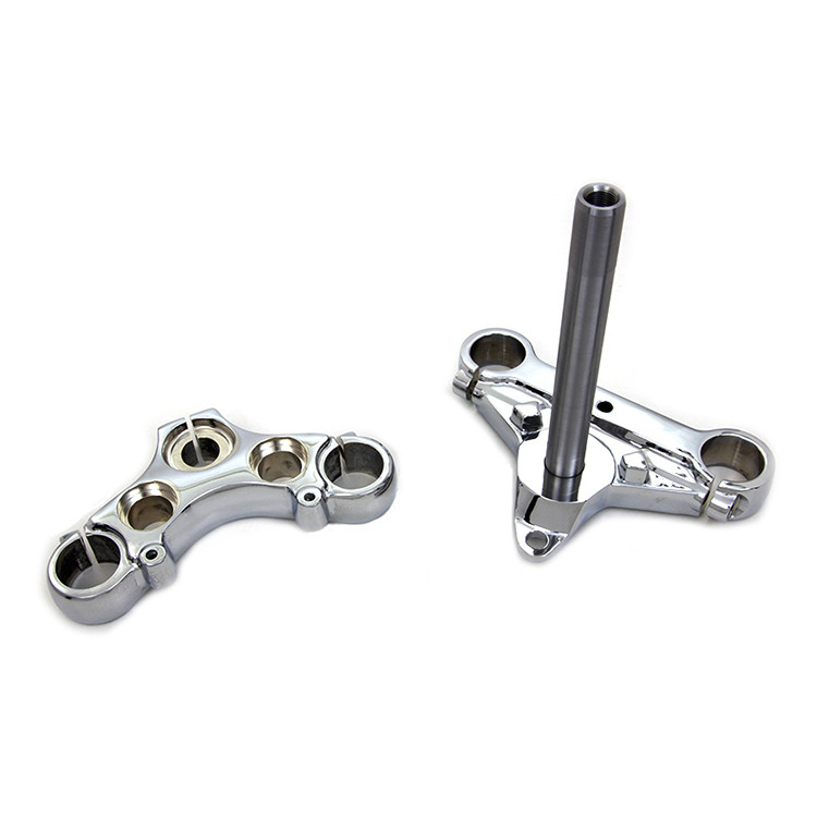 V-Twin Chrome Triple Tree Set fits '88-'94 FXR, '88-'03 Sportster