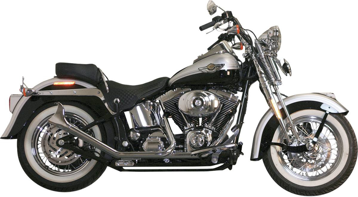 PAUGHCO パウコ SIDE BY SIDE マフラー Paughco - 726SBS - Upsweep Exhaust - Chrome