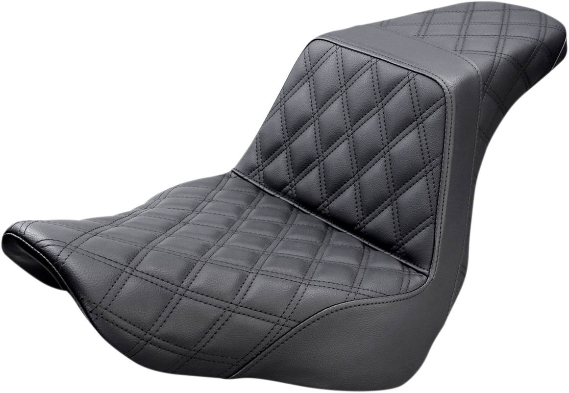 Saddlemen - 818-29-175 - Step-Up Seat - Full Lattice Stitch - Black