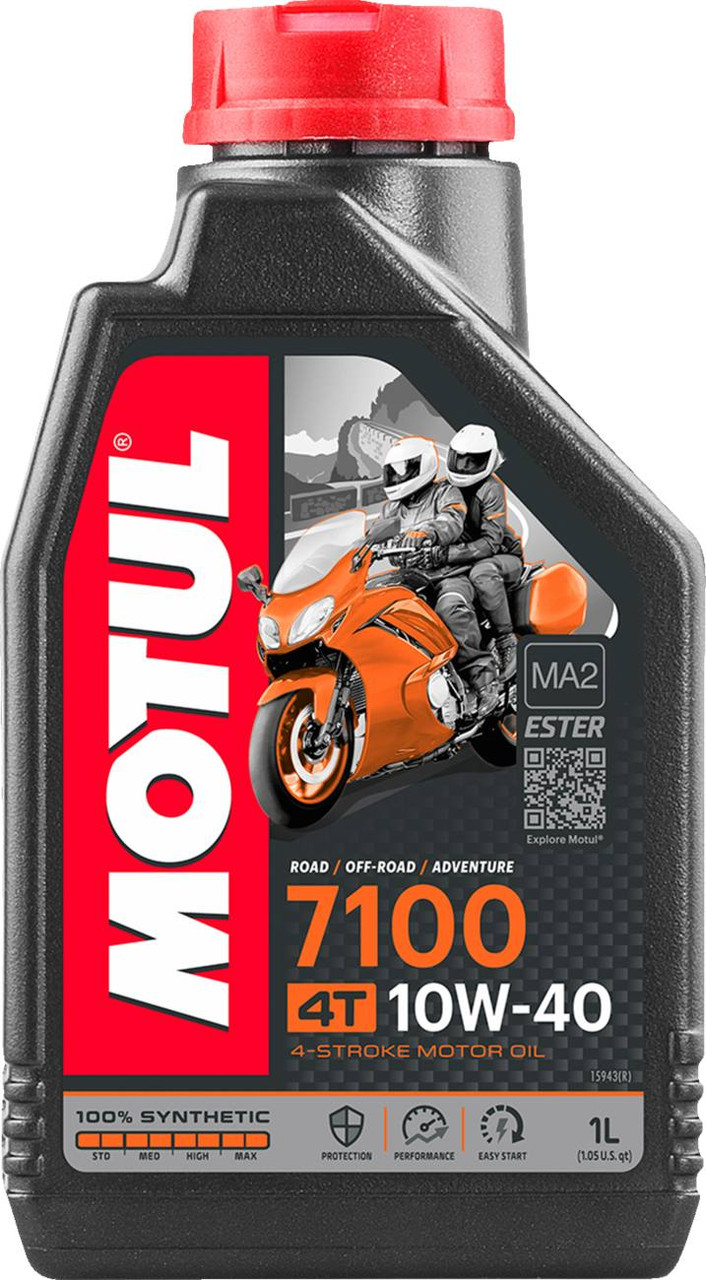Motul - 104091 - 7100 4T Synthetic Oil - 10W-40 - 1L