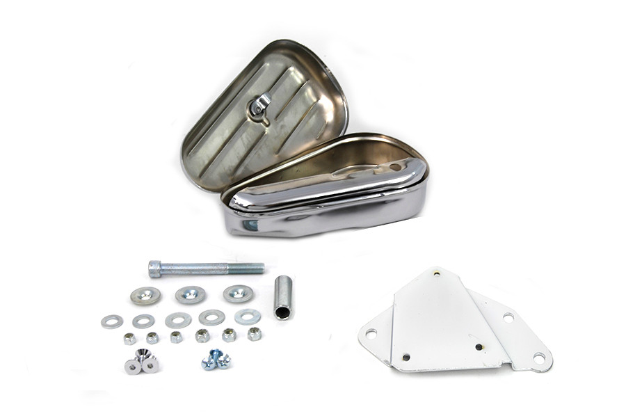 V-Twin - 50-0604 - Right Side Tool Box and Mount Kit Chrome