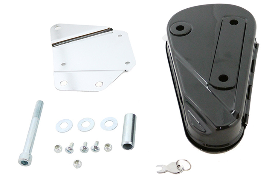 V-Twin - 50-1654 - Black Right Side Tool Box and Mount Kit