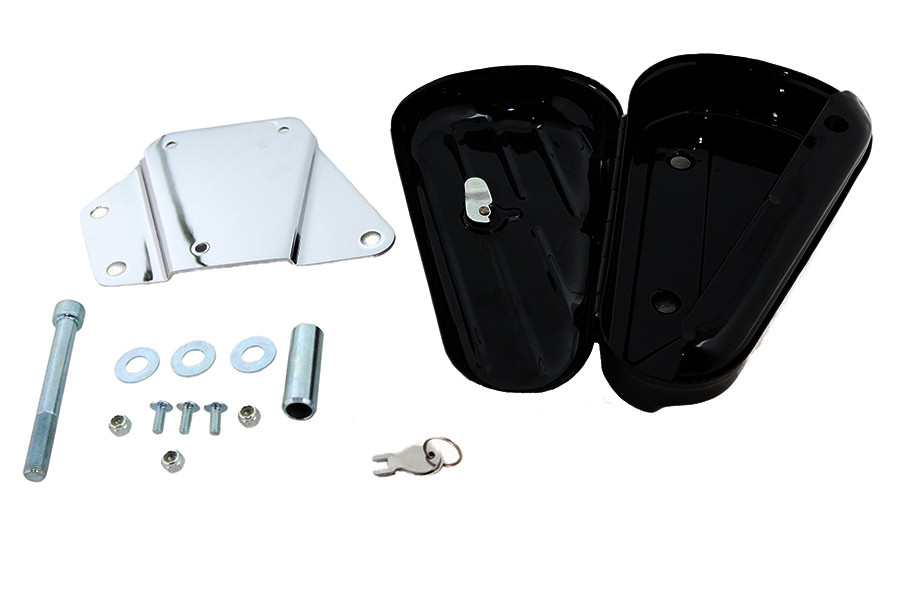 V-Twin - 50-1654 - Black Right Side Tool Box and Mount Kit