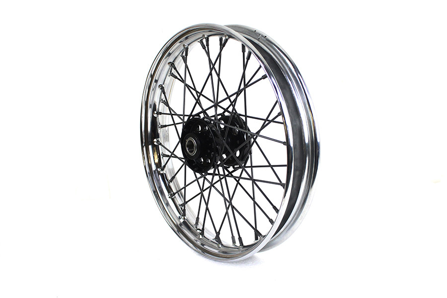 V-Twin - 52-1937 - 18 inch x 2.5 Replica F-H Trog Style Star Hub Wheel