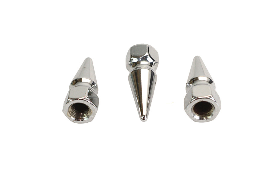 V-Twin - 6904-3 - Chrome Pike Nut Fine 3/8 inch-24 Thread
