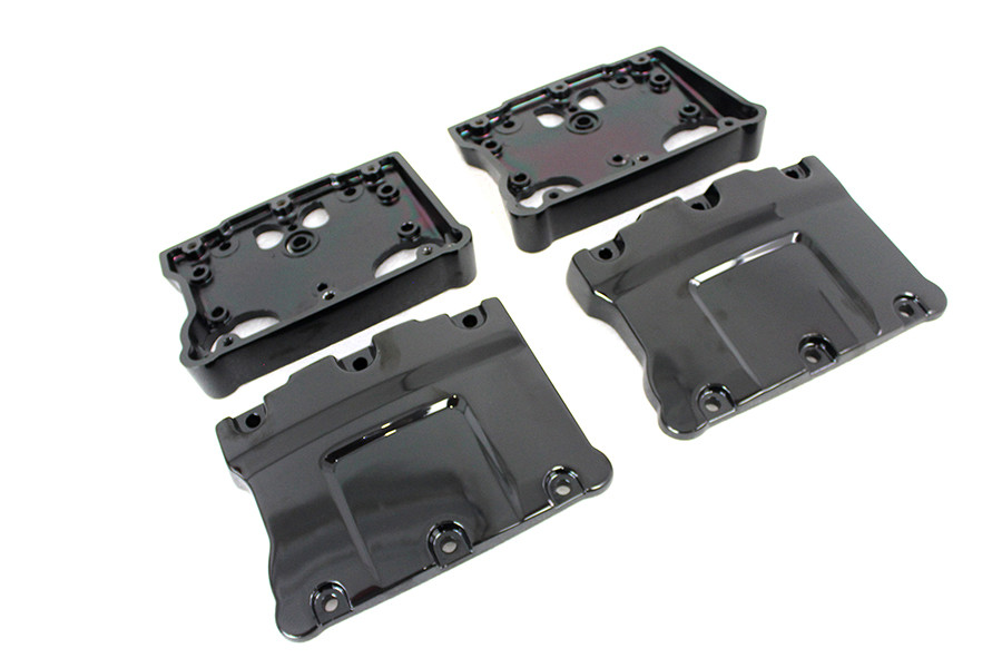 V-Twin - 11-0892 - Black Titanium TC-88 Rocker Box Cover Set