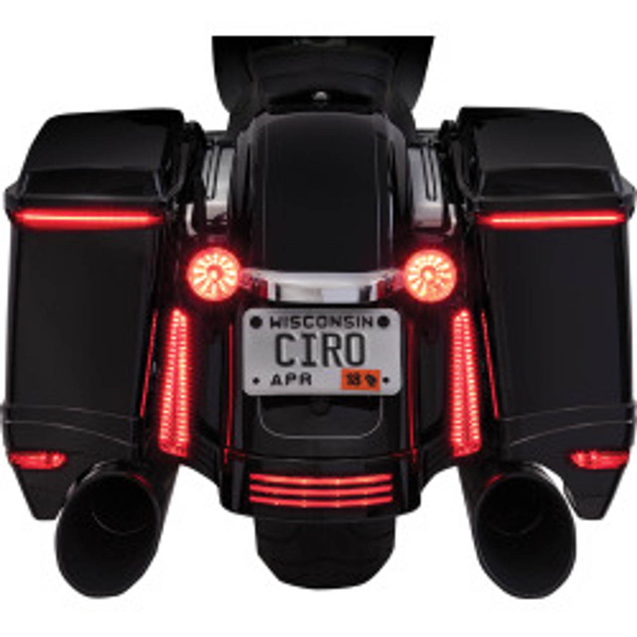 Ciro Bag Blades All Red Turn Signals Fits Harley Touring