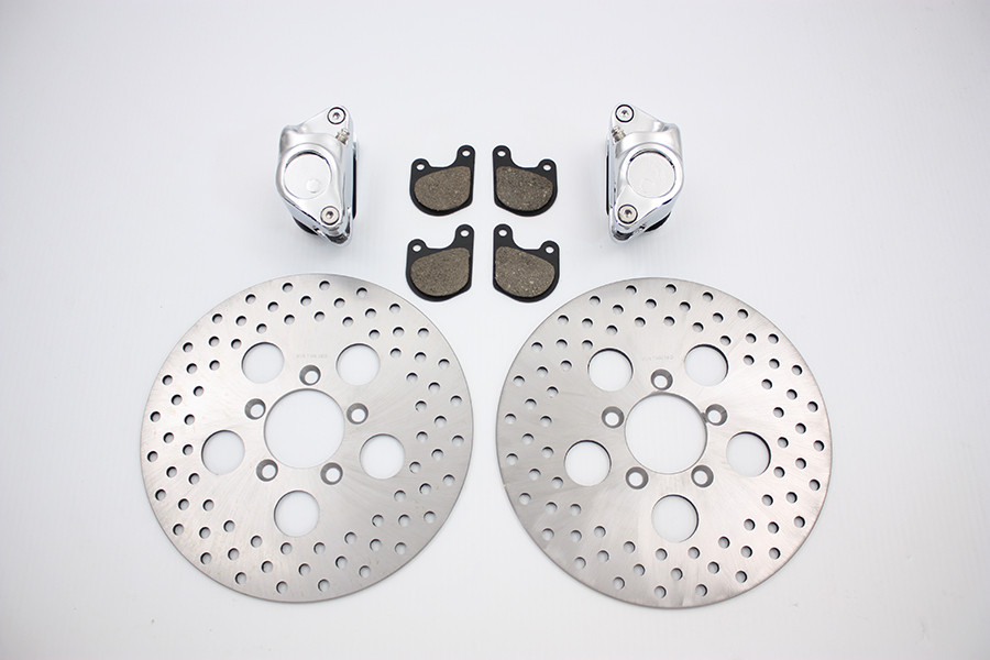 V-Twin - 23-0259 - Front Dual Disc Calipers and 10 inch Disc Kit