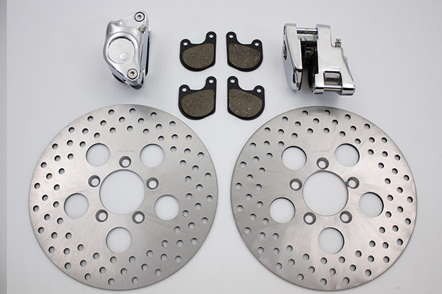 V-Twin - 23-0259 - Front Dual Disc Calipers and 10 inch Disc Kit