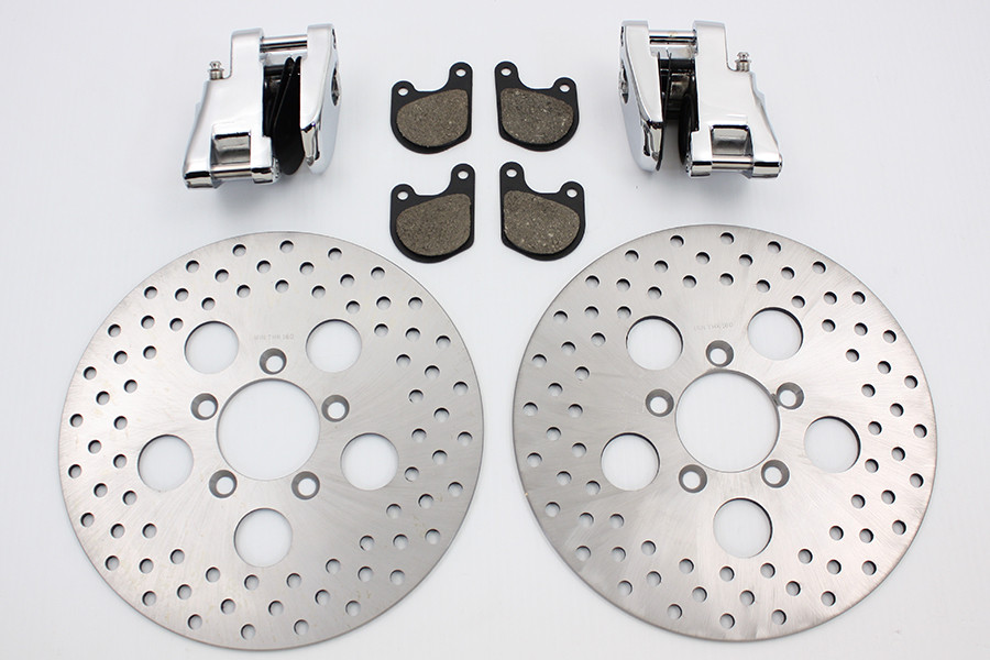 V-Twin - 23-0259 - Front Dual Disc Calipers and 10 inch Disc Kit