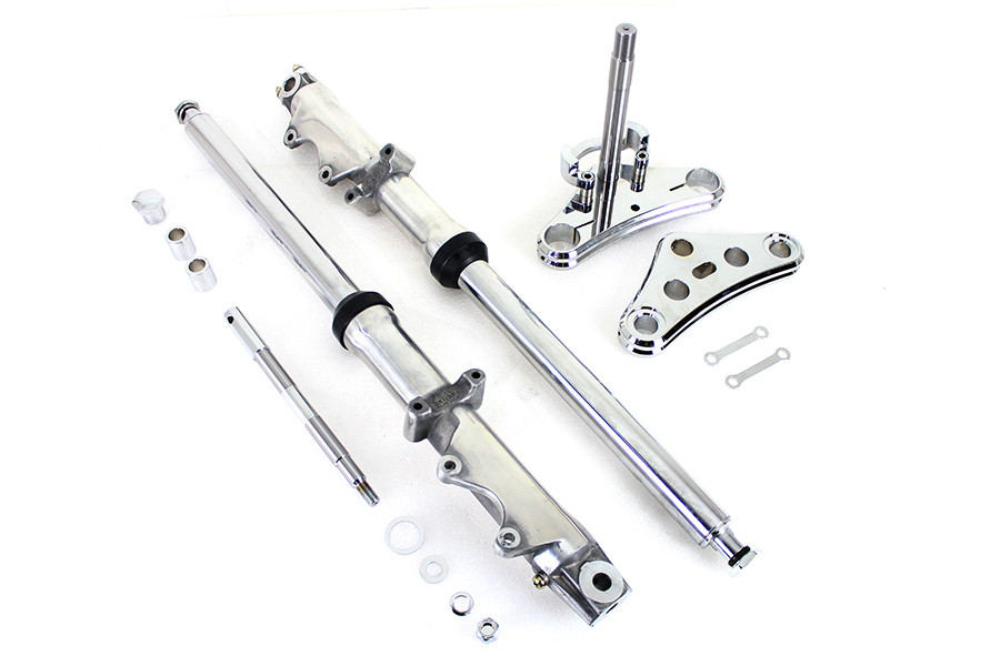 V-Twin - 24-1390 - 41mm Narrow Fork Assembly Dual Disc