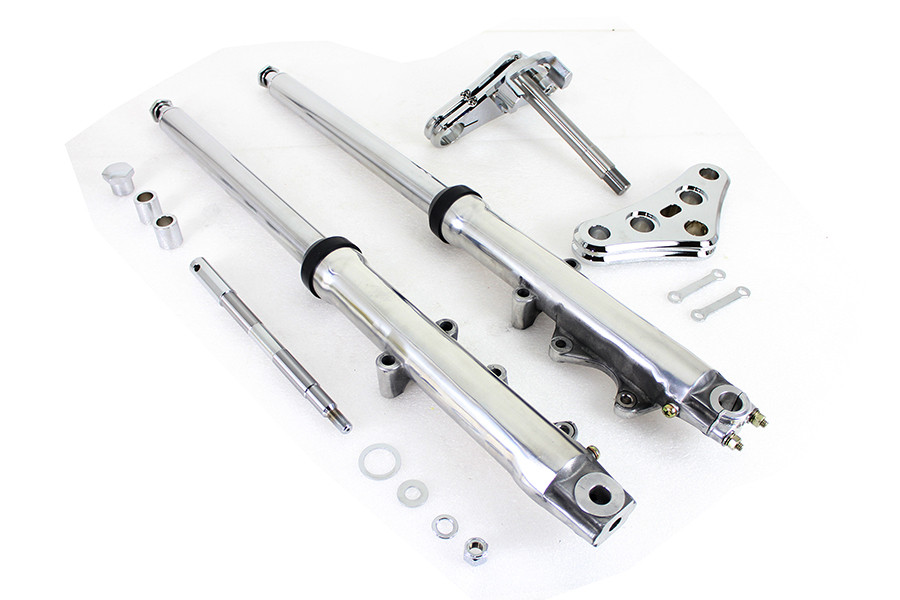V-Twin - 24-1390 - 41mm Narrow Fork Assembly Dual Disc