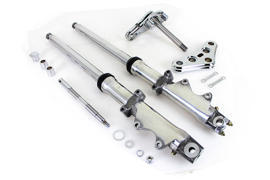 V-Twin - 24-1390 - 41mm Narrow Fork Assembly Dual Disc