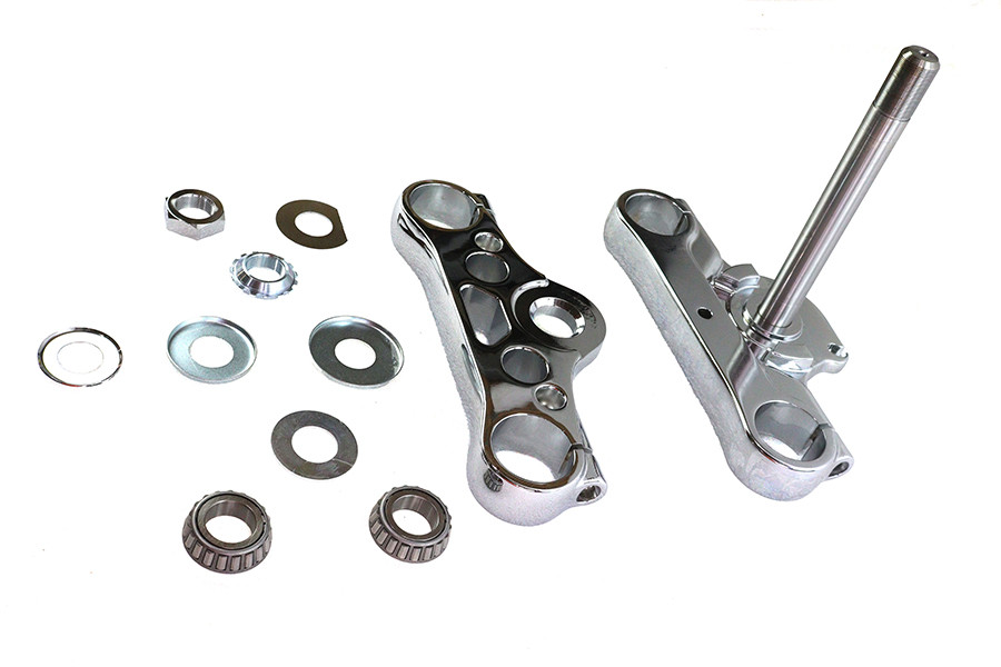 V-Twin - 24-1821 - FXD 49mm Triple Tree Set Chrome