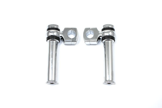 V-Twin - 25-2160 - 5-1/4 inch Offset Dog Bone Riser Set Chrome