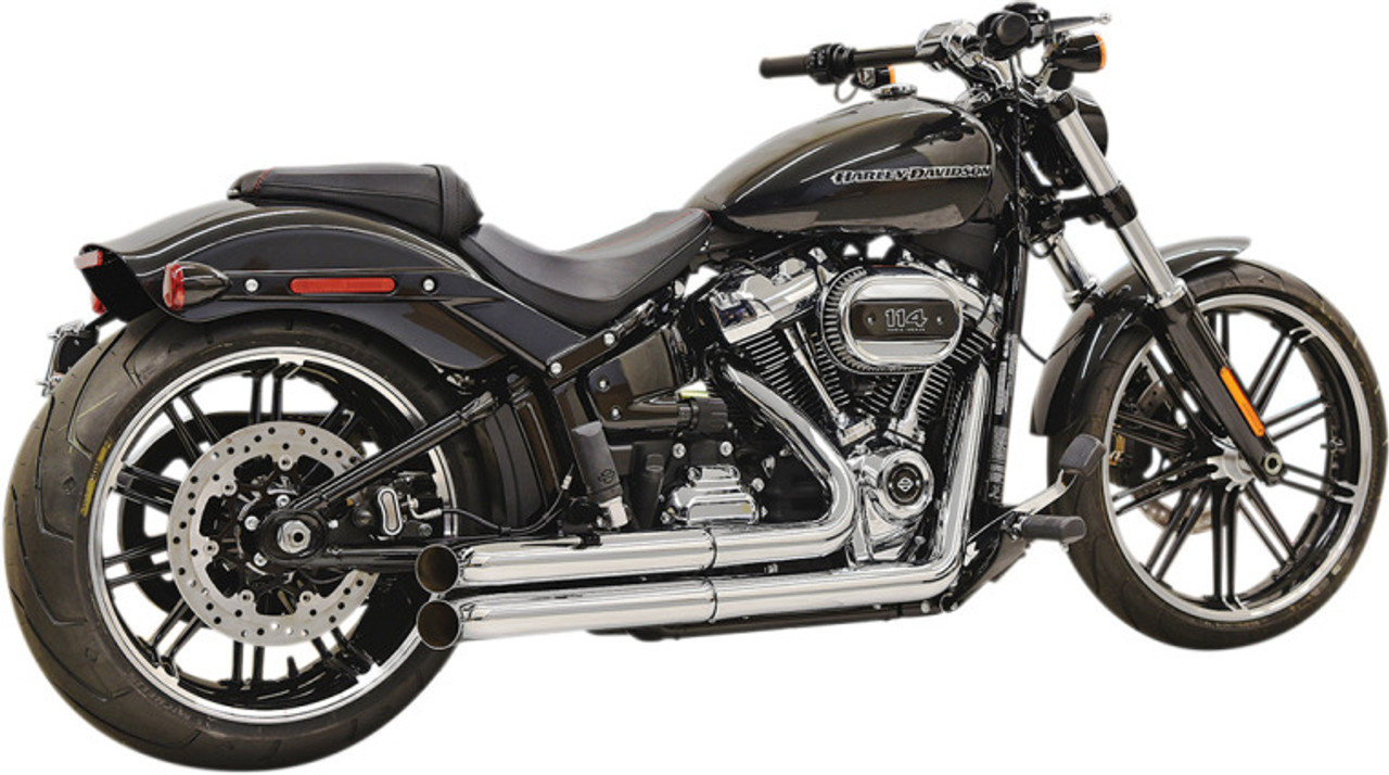 Bassani - Pro Street 2-Into-2 Exhaust System - fits '18 Harley Softail -  Chrome or Black