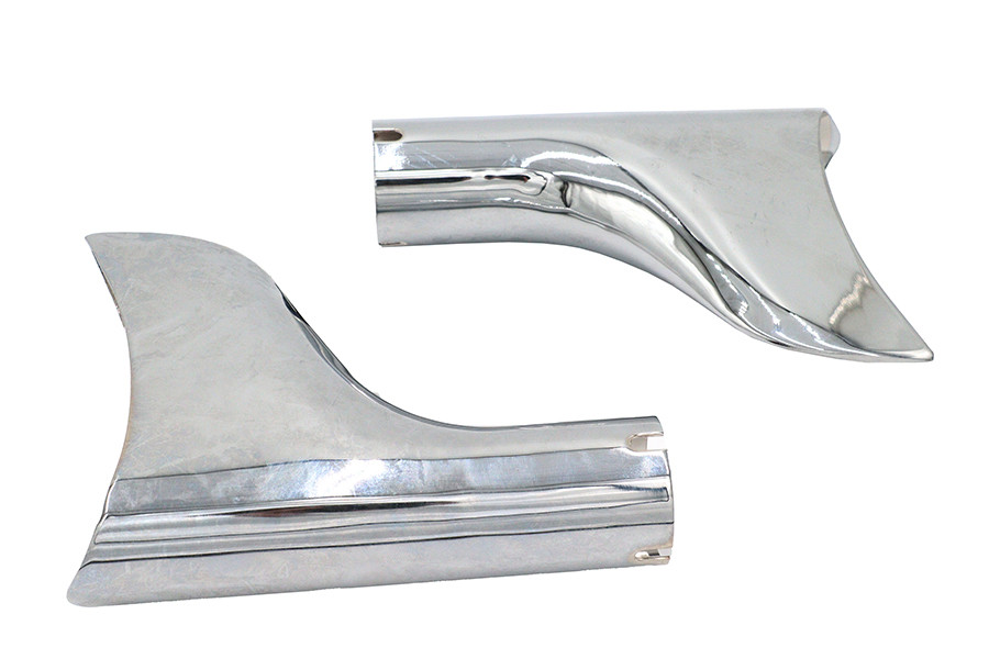 30-3421, 1-3/4インチ パイプ用 フィッシュテール エンド２個SET V-Twin - 30-3421 - Chrome Fishtail Tip Set for 1-3/4 inch Muffler