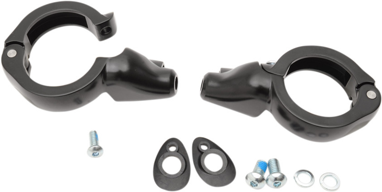 Drag Specialties - Turn Signal Fork Clamps w/ Mounting Hardware