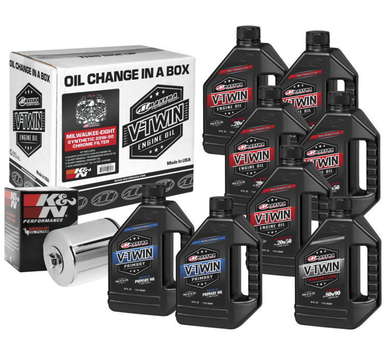 Maxima - Milwaukee-Eight Synthetic 20W-50 Oil Change Kit