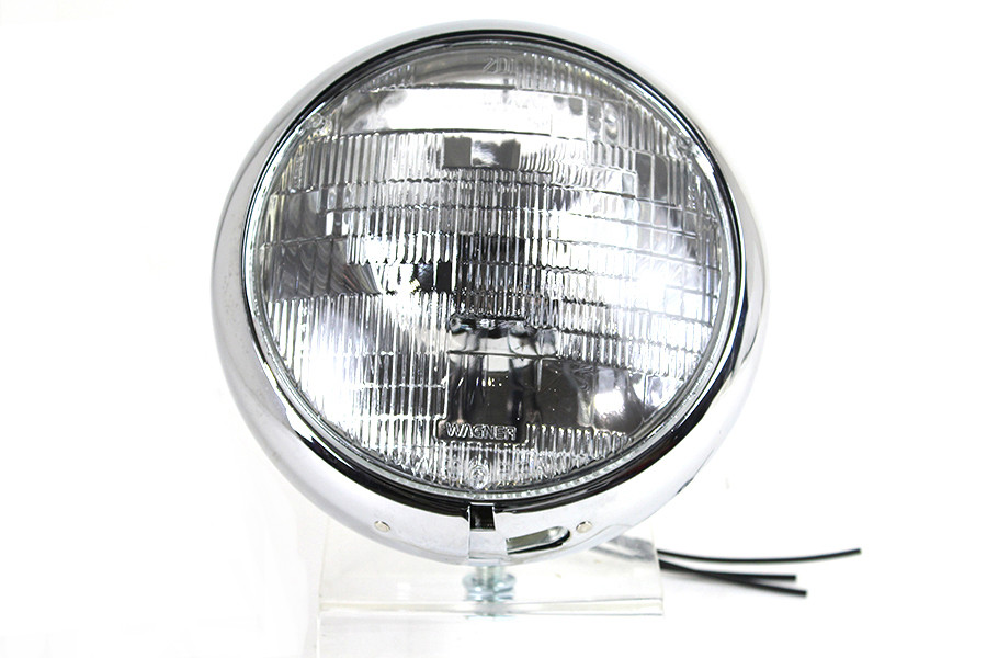 その他 VUE180JW V-Twin - 33-1618 - Vintage 7 inch Round Headlamp 6 Volt