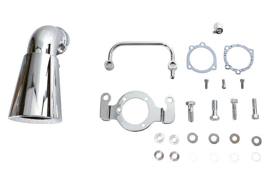 V-Twin - 34-0451 - Air Cleaner Breather Chrome Billet