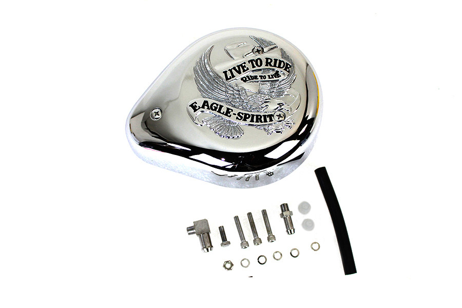 V-Twin - 34-1020 - Live to Ride Teardrop Air Cleaner