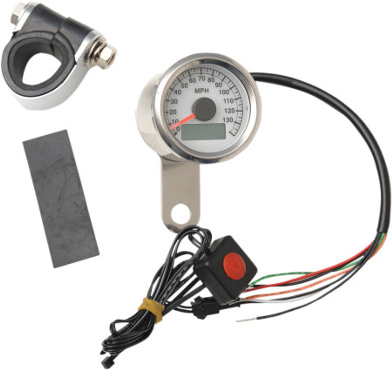 Drag Specialties 2210-0324 220 KM/H Programmable Mini Electronic Speedometers 1.87 Black Face