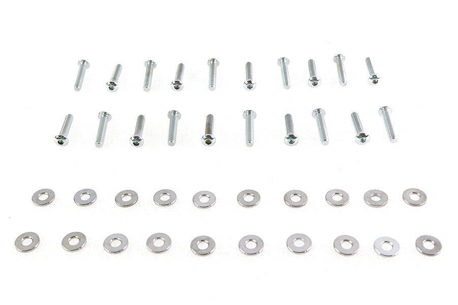 COC NO.4旧刻印&RB400クロームメッキ　セット V-Twin - 3771-20 - Rocker Box Cover Allen Screw Kit Chrome