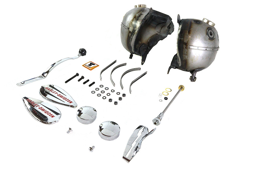 V-Twin - 38-1946 - Knucklehead Bob Gas Tank Kit with 3.5 Gallon