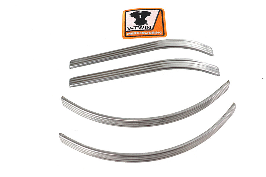 V-Twin - 38-6679 - Knucklehead Tank Stainless Steel Trim Set 1940-46