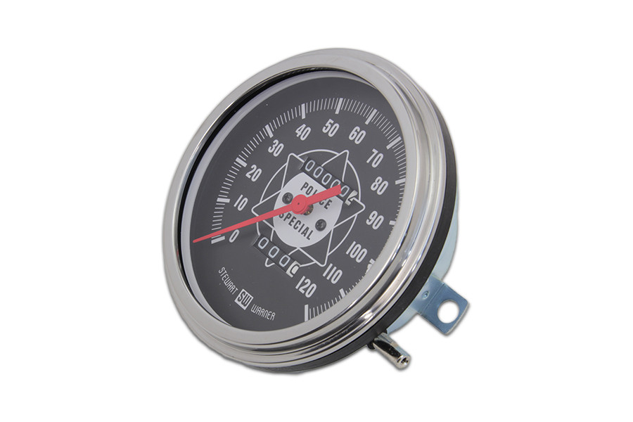 V-Twin - 39-0671 - Police Speedometer With Red Needle - Fits 1968