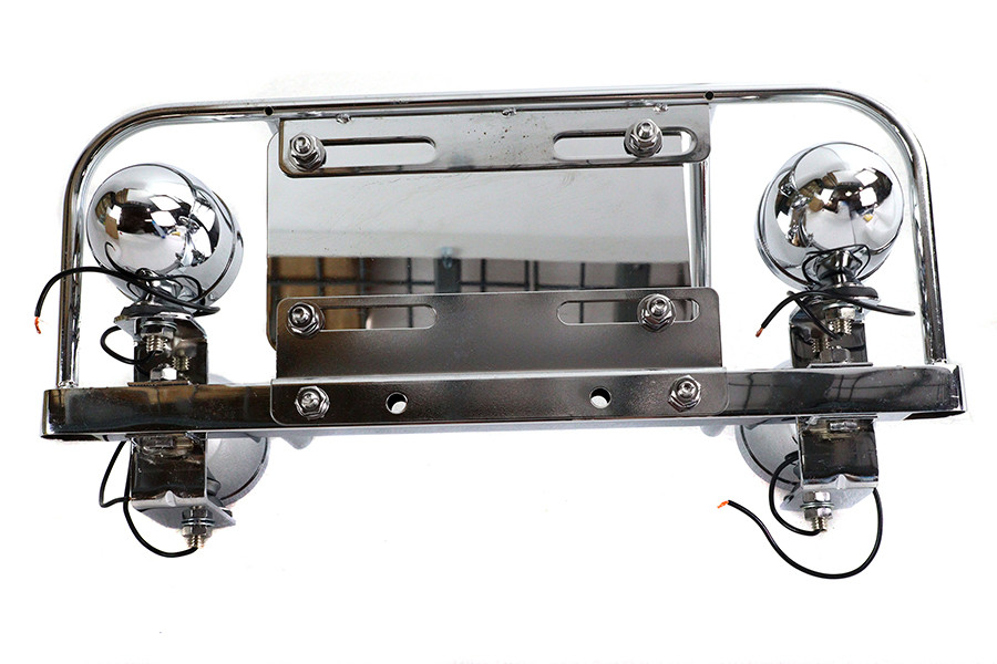 V-Twin - 42-0421 - Chrome Dresser Light Bar - Fits 1958-1984